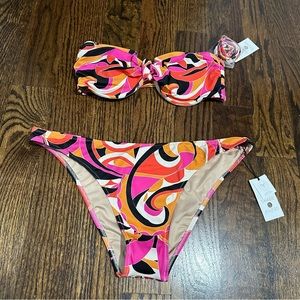 Knot-front Bandeau Bikini Top - Shade & Shore